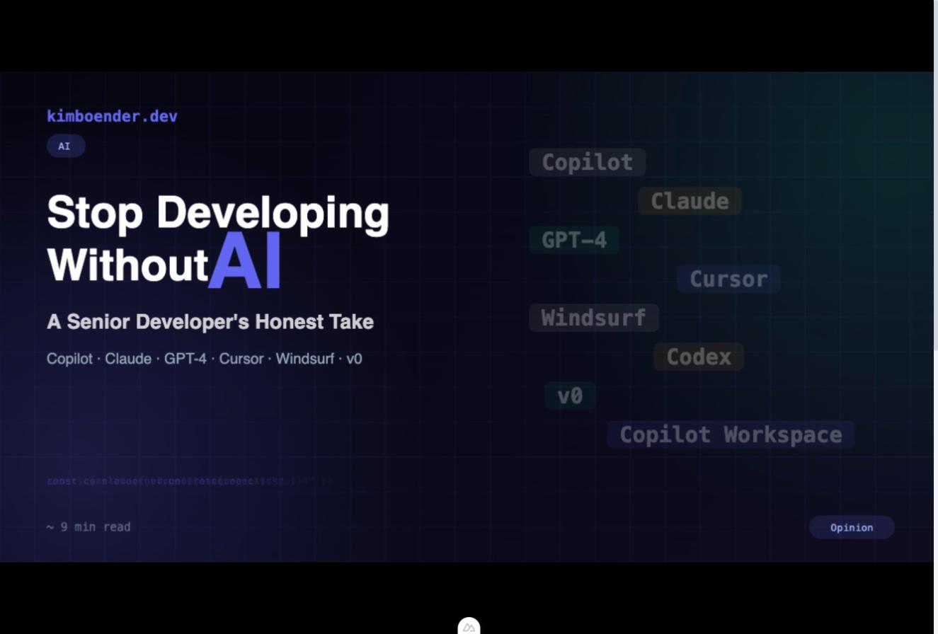 Stop Developing Without AI: A Senior Developer's Honest Take